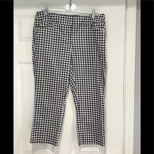 7th Avenue Suiting Collection Blk/Wht Checked Pant